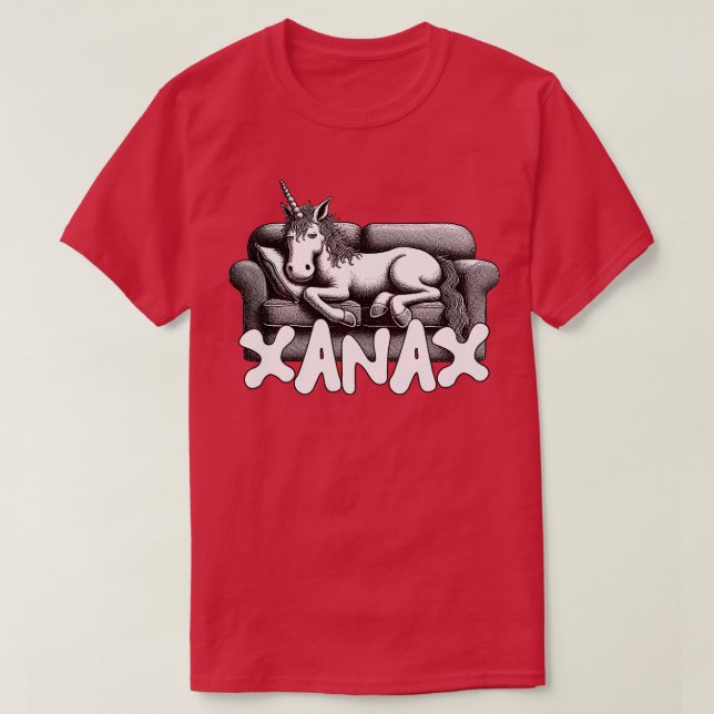 Xanax High Unicorn T-Shirt (Design Front)