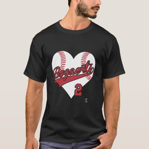 Xander Bogaerts Baseball Heart Gameday T_Shirt