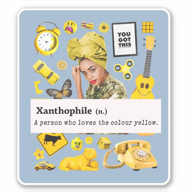 XANTHOPHILE YELLOW ELEMENT YELLOW LOVER STICKER (Front)