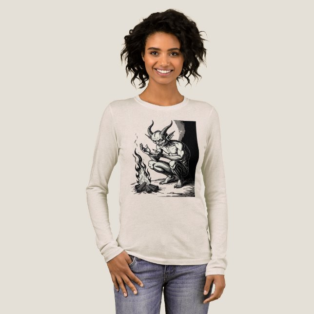 Xaphan Tiny Demon, Big Sparks Tri-Blend Shirt (Full Front)