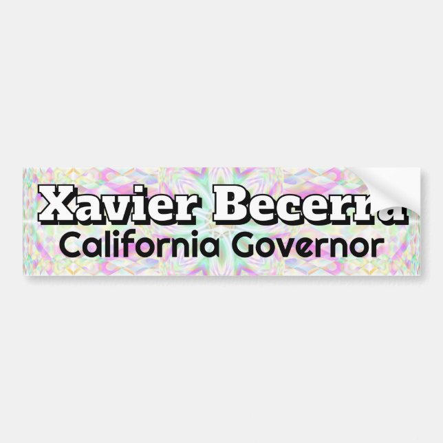 Xavier Becerra California Governor Bumper Sticker (Front)