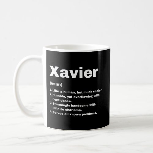 Xavier Custom Name Definition Coffee Mug