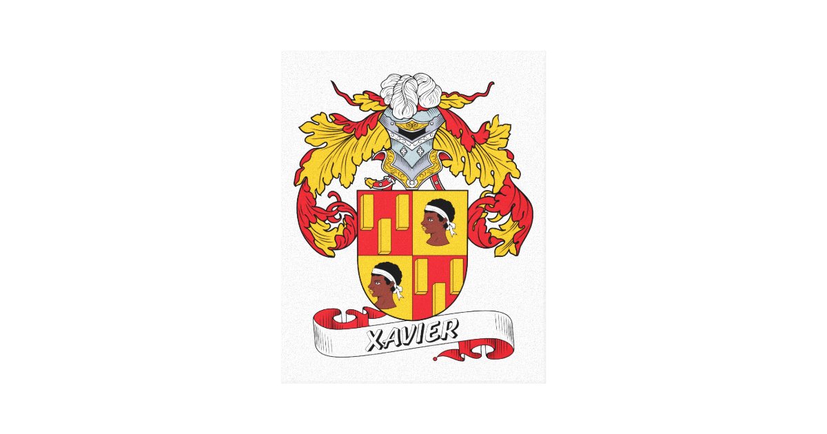 Xavier Family Crest Canvas Print | Zazzle