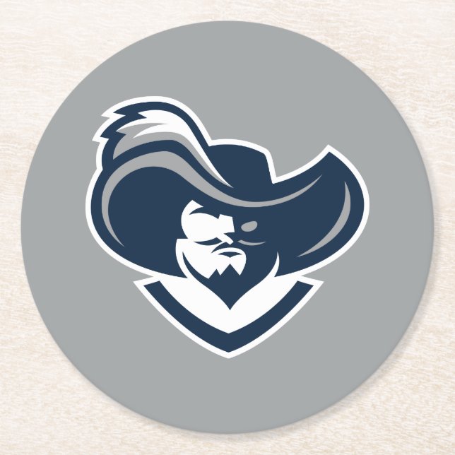 Xavier Musketeers Round Paper Coaster (Front)