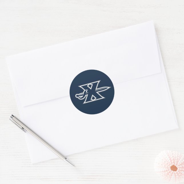 Xavier Musketeers Sword Classic Round Sticker (Envelope)
