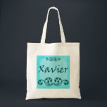 Xavier Ornamental Bag<br><div class="desc">Personalized with the name Xavier on a blue background with scroll work.</div>