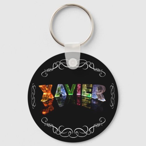 Xavier  _ The Name Xavier in 3D Lights Photo Keychain