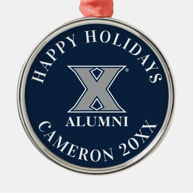 Xavier University Alumni Metal Ornament (Front)