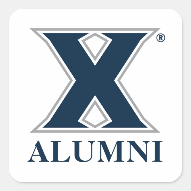 Xavier University Alumni Square Sticker (Front)