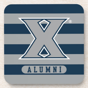 Xavier University Alumni Stripes Beverage Coaster