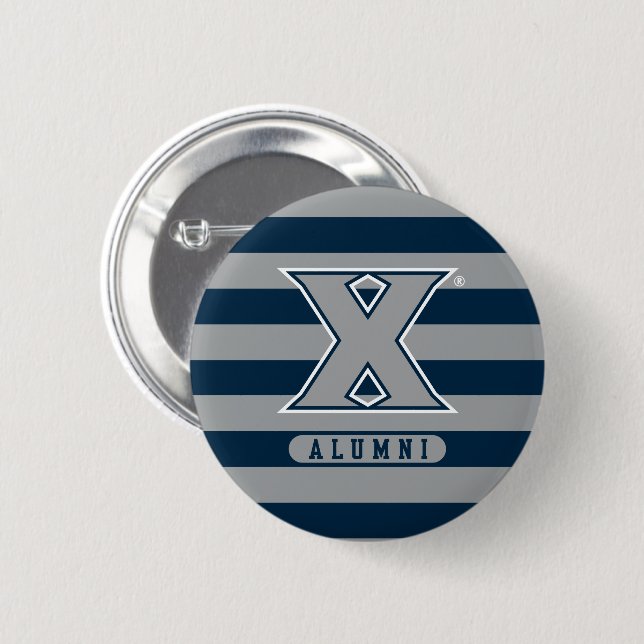 Xavier University Alumni Stripes Button (Front & Back)