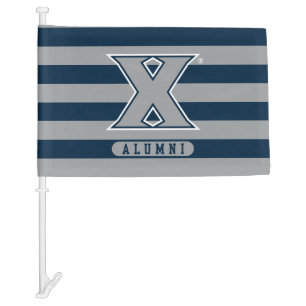 Xavier University Alumni Stripes Car Flag