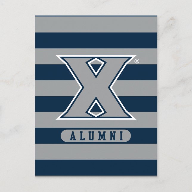 Xavier University Alumni Stripes Invitation Postcard (Front)
