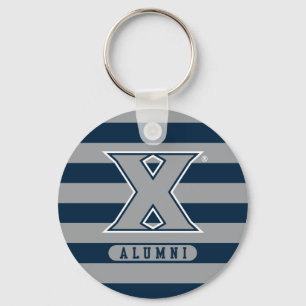 Xavier University Alumni Stripes Keychain