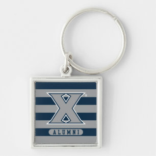 Xavier University Alumni Stripes Keychain
