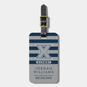 Xavier University Alumni Stripes Luggage Tag