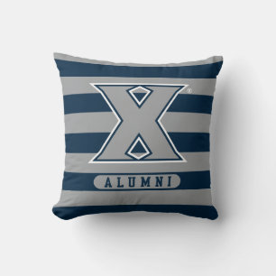 Xavier University Alumni Stripes Throw Pillow