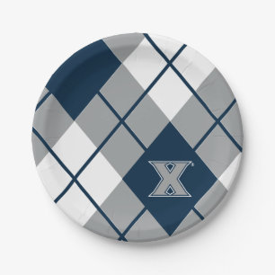 Xavier University Argyle Paper Plates