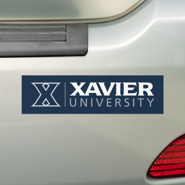 Xavier University Bumper Sticker (On Car)