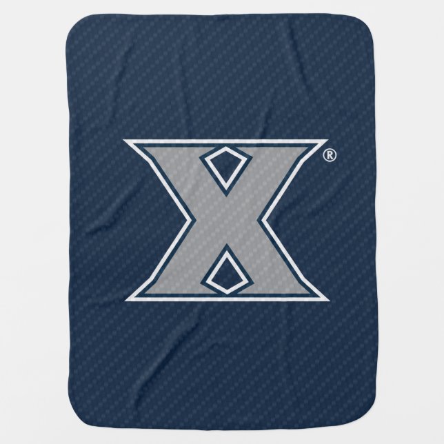 Xavier University Carbon Fiber Pattern Baby Blanket (Front)