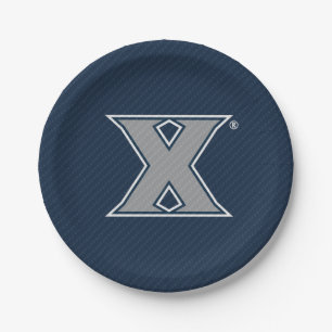 Xavier University Carbon Fiber Pattern Paper Plates