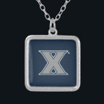 Xavier University Carbon Fiber Pattern Silver Plated Necklace<br><div class="desc">Check out these Xavier University Mark designs! Show off your Xavier University Pride with these new University products. These make the perfect gifts for the Xavier student, alumni, family, friend or fan in your life. All of these Zazzle products are customizable with your name, class year, or club. Go Musketeers!...</div>
