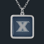 Xavier University Carbon Fiber Pattern Silver Plated Necklace<br><div class="desc">Check out these Xavier University Mark designs! Show off your Xavier University Pride with these new University products. These make the perfect gifts for the Xavier student, alumni, family, friend or fan in your life. All of these Zazzle products are customizable with your name, class year, or club. Go Musketeers!...</div>
