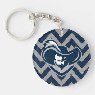 Xavier University Chevron Pattern Keychain