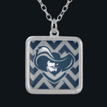 Xavier University Chevron Pattern Silver Plated Necklace<br><div class="desc">Check out these Xavier University Mark designs! Show off your Xavier University Pride with these new University products. These make the perfect gifts for the Xavier student, alumni, family, friend or fan in your life. All of these Zazzle products are customizable with your name, class year, or club. Go Musketeers!...</div>