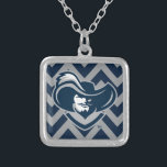 Xavier University Chevron Pattern Silver Plated Necklace<br><div class="desc">Check out these Xavier University Mark designs! Show off your Xavier University Pride with these new University products. These make the perfect gifts for the Xavier student, alumni, family, friend or fan in your life. All of these Zazzle products are customizable with your name, class year, or club. Go Musketeers!...</div>