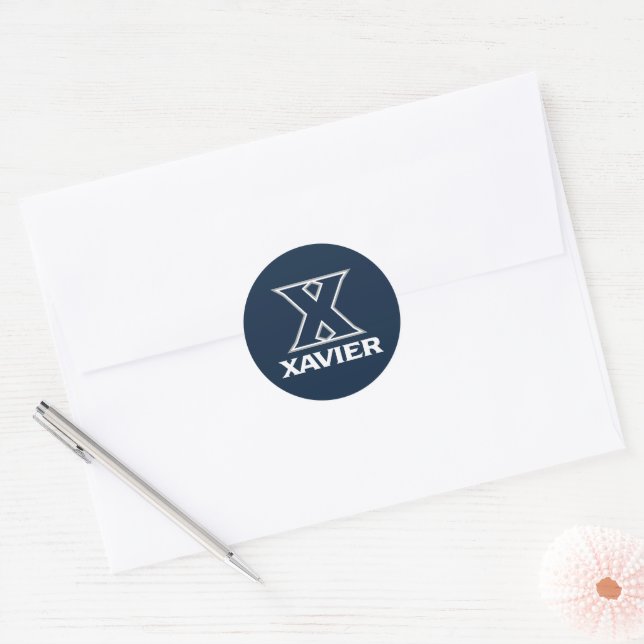 Xavier University Classic Round Sticker (Envelope)