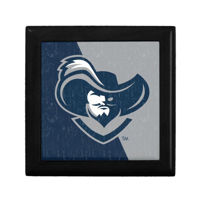 Xavier University Color Block Distressed Gift Box (Front)