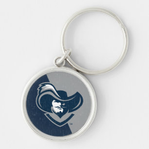 Xavier University Color Block Distressed Keychain