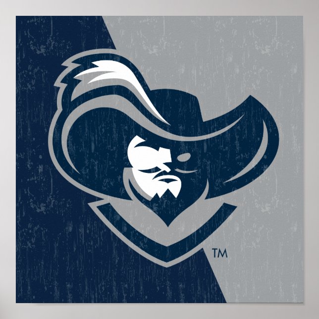 Xavier University Color Block Distressed Poster (Front)