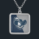 Xavier University Color Block Distressed Silver Plated Necklace<br><div class="desc">Check out these Xavier University Mark designs! Show off your Xavier University Pride with these new University products. These make the perfect gifts for the Xavier student, alumni, family, friend or fan in your life. All of these Zazzle products are customizable with your name, class year, or club. Go Musketeers!...</div>
