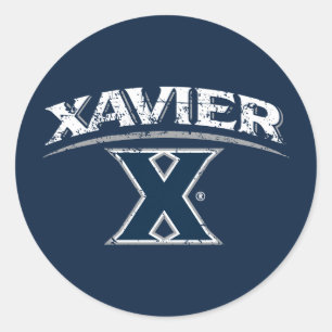 Xavier University Distressed Classic Round Sticker