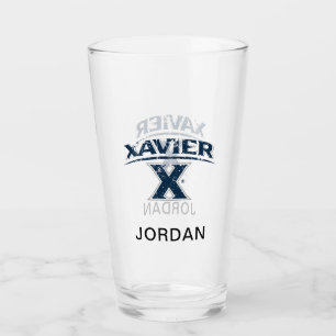 Xavier University Distressed Glass