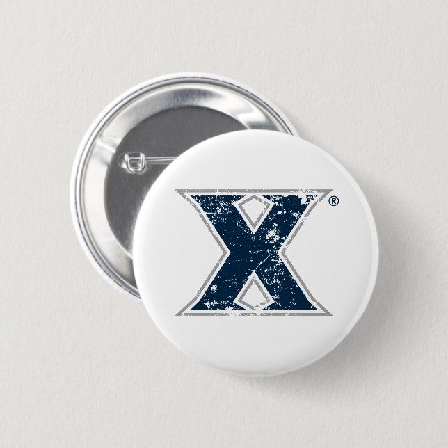Xavier University Distressed Logo Button (Front & Back)