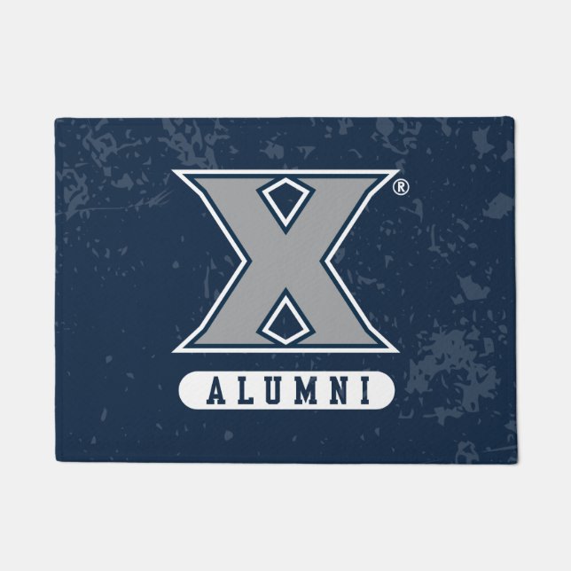 Xavier University Distressed Logo Doormat (Front)