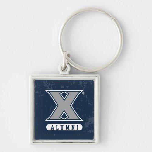 Xavier University Distressed Logo Keychain