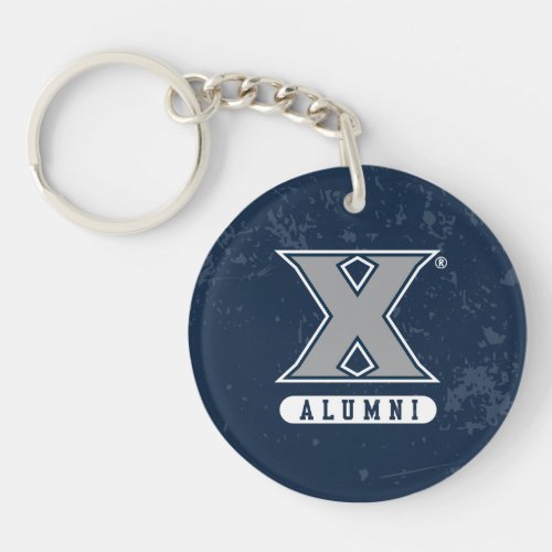 Xavier University Distressed Logo Keychain