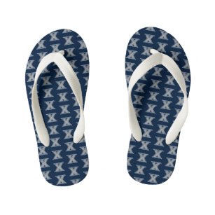 Xavier University Distressed Logo Kid's Flip Flops