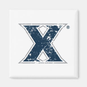 Xavier University Distressed Logo Magnet
