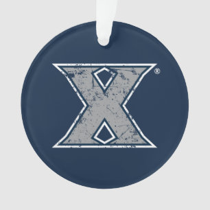 Xavier University Distressed Logo Ornament