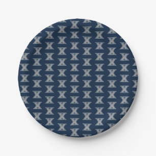 Xavier University Distressed Logo Paper Plates
