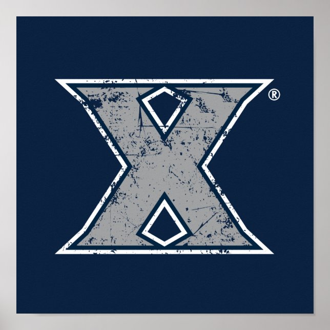 Xavier University Distressed Logo Poster (Front)