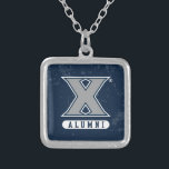 Xavier University Distressed Logo Silver Plated Necklace<br><div class="desc">Check out these Xavier University Mark designs! Show off your Xavier University Pride with these new University products. These make the perfect gifts for the Xavier student, alumni, family, friend or fan in your life. All of these Zazzle products are customizable with your name, class year, or club. Go Musketeers!...</div>