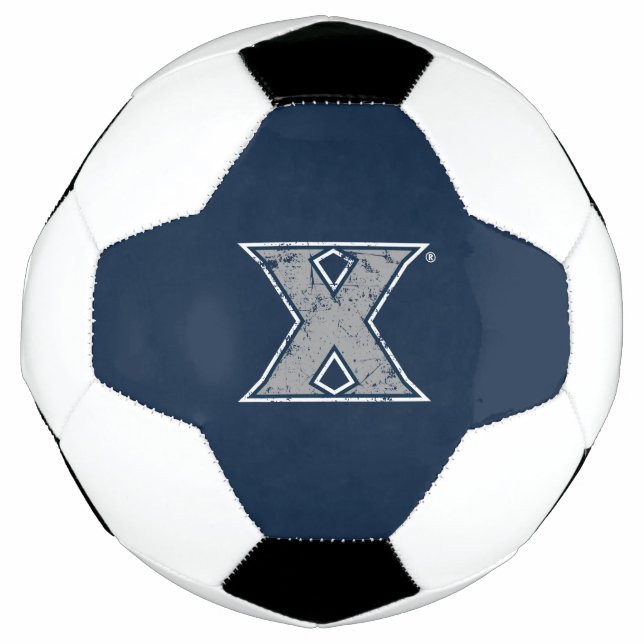 Xavier University Distressed Logo Soccer Ball (Front)