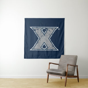 Xavier University Distressed Logo Tapestry