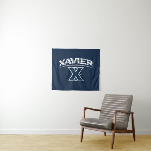 Xavier University Distressed Tapestry